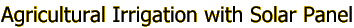Agricultural Irrigation with Solar Panel